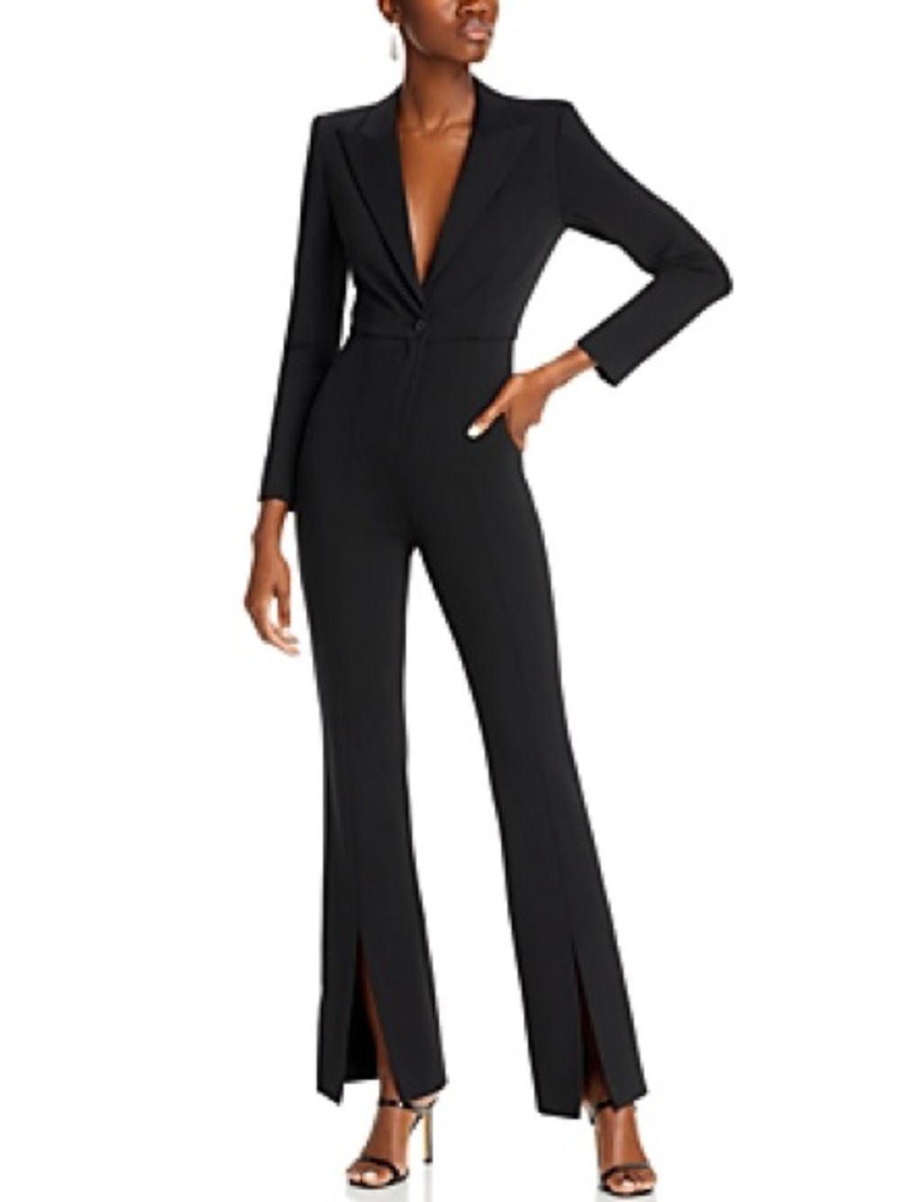 Alice + Olivia Black Tailored Jumpsuit Size 0